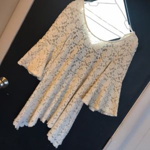 Vintage lace open back tunic